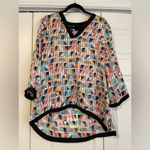 Womens geometric sheer blouse Rafaella brand